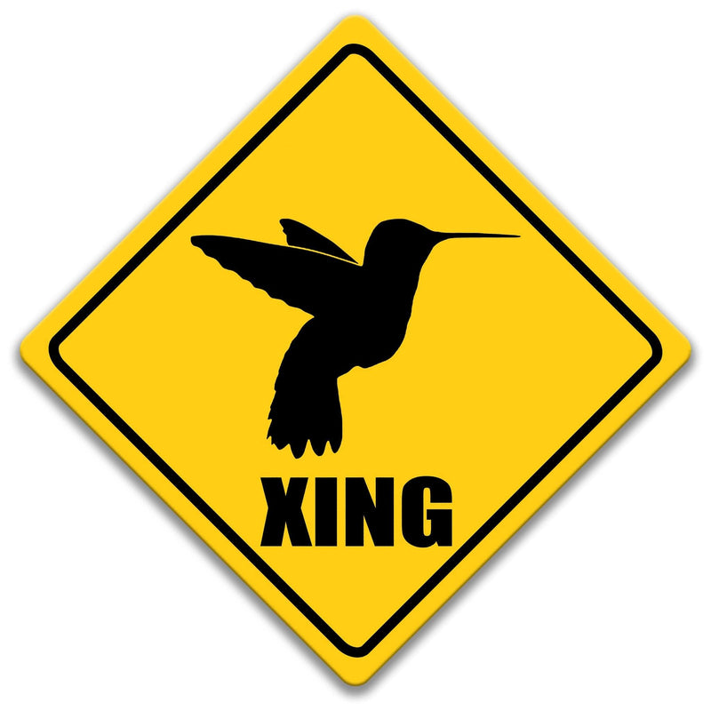 Hummingbird XING Caution Sign - Designs by Linda Nee