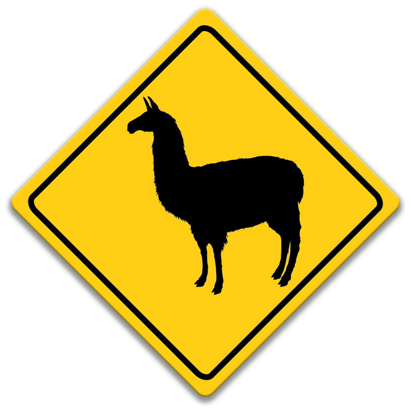 Alpaca Crossing Caution Sign - Designs by Linda Nee