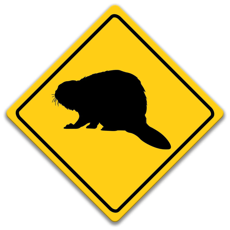 Beaver Crossing Caution Sign - Designs by Linda Nee