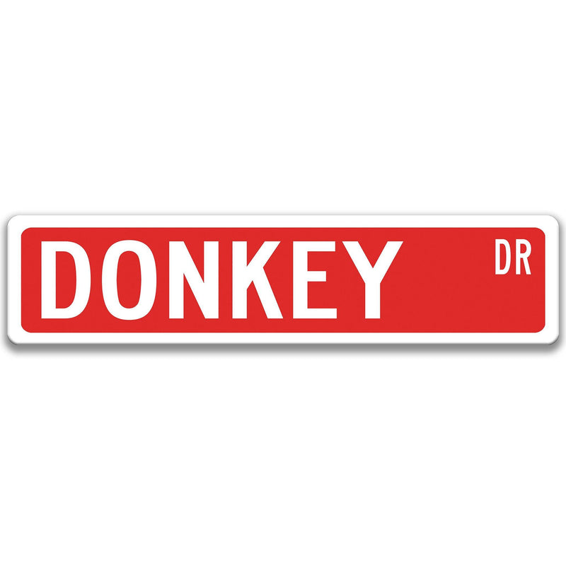 Donkey Metal Street Sign - Designs by Linda Nee