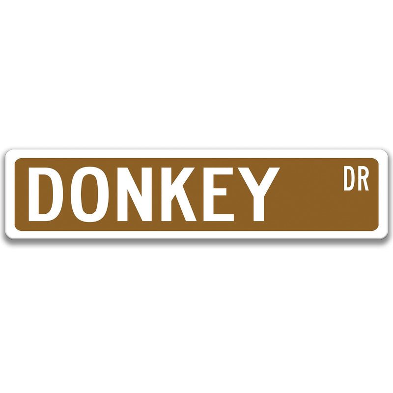 Donkey Metal Street Sign - Designs by Linda Nee