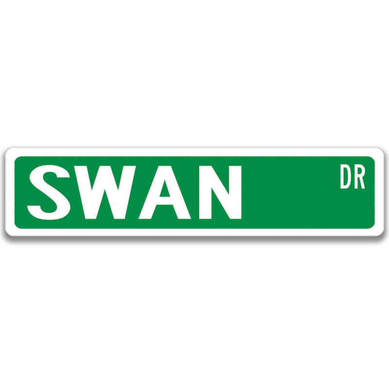 Swan Metal Street Sign - Designs by Linda Nee