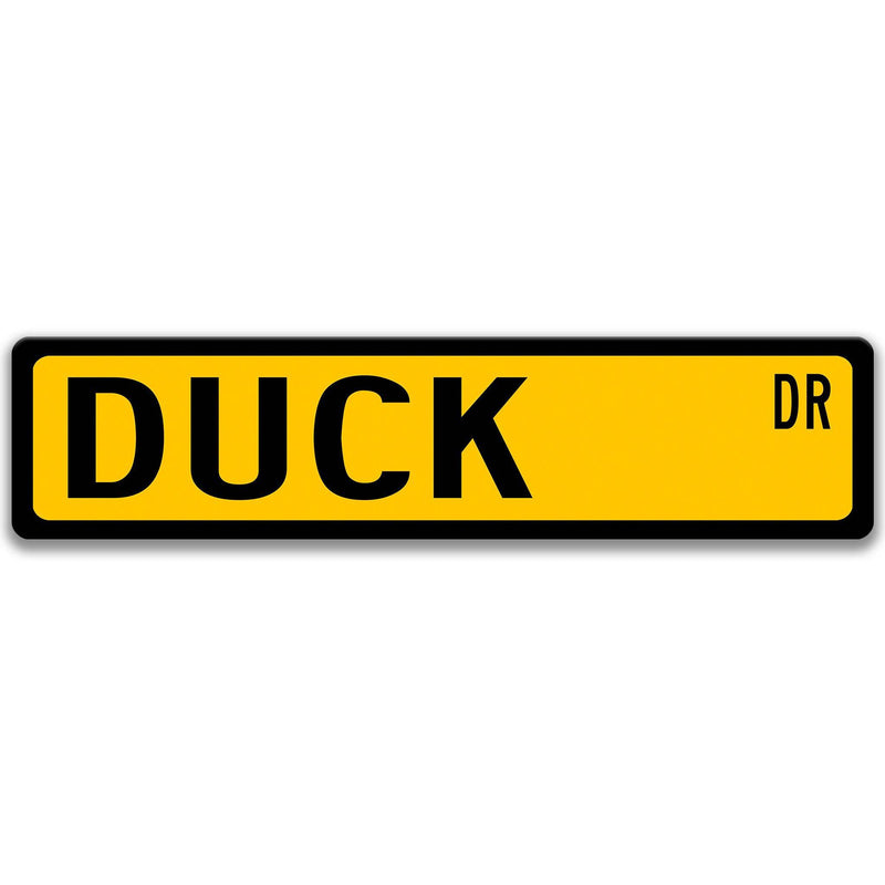 Duck Metal Street Sign - Designs by Linda Nee