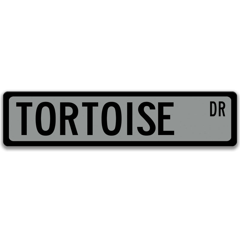 Tortoise Metal Street Sign - Designs by Linda Nee