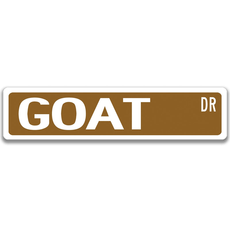 Goat Metal Street Sign - Designs by Linda Nee