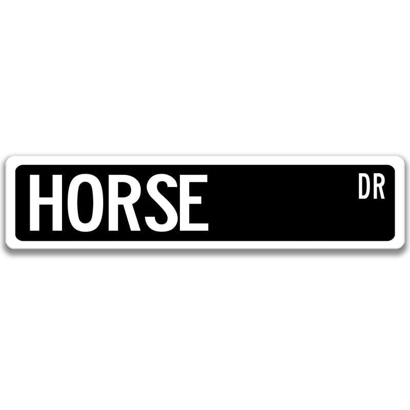 Horse Metal Street Sign - Designs by Linda Nee