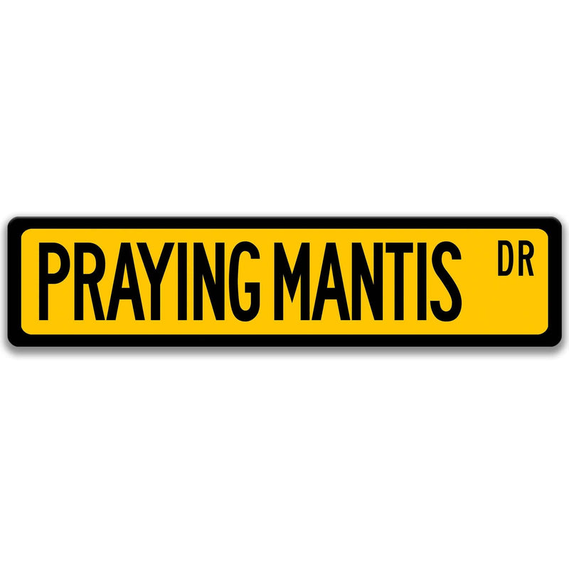 Praying Mantis Metal Street Sign - Designs by Linda Nee