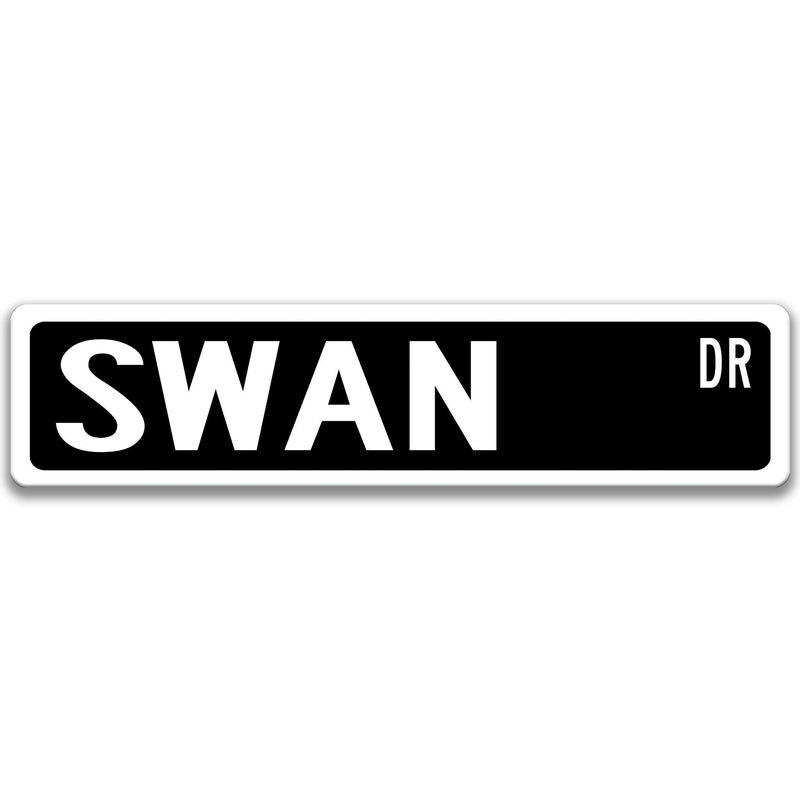 Swan Metal Street Sign - Designs by Linda Nee