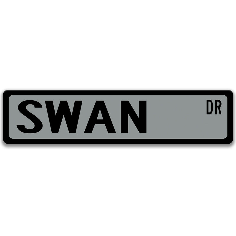 Swan Metal Street Sign - Designs by Linda Nee