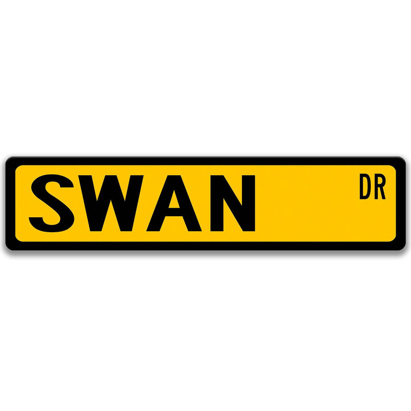 Swan Metal Street Sign - Designs by Linda Nee