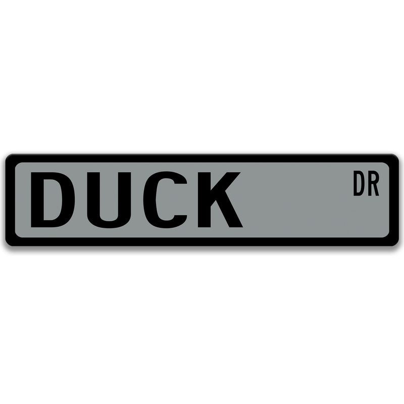 Duck Metal Street Sign - Designs by Linda Nee