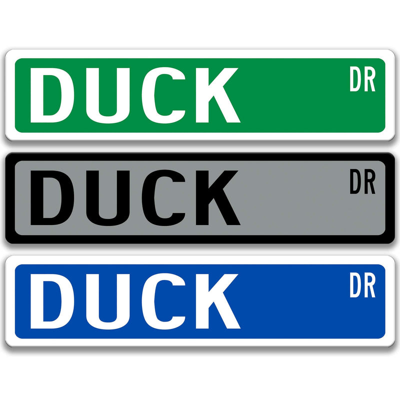 Duck Metal Street Sign - Designs by Linda Nee