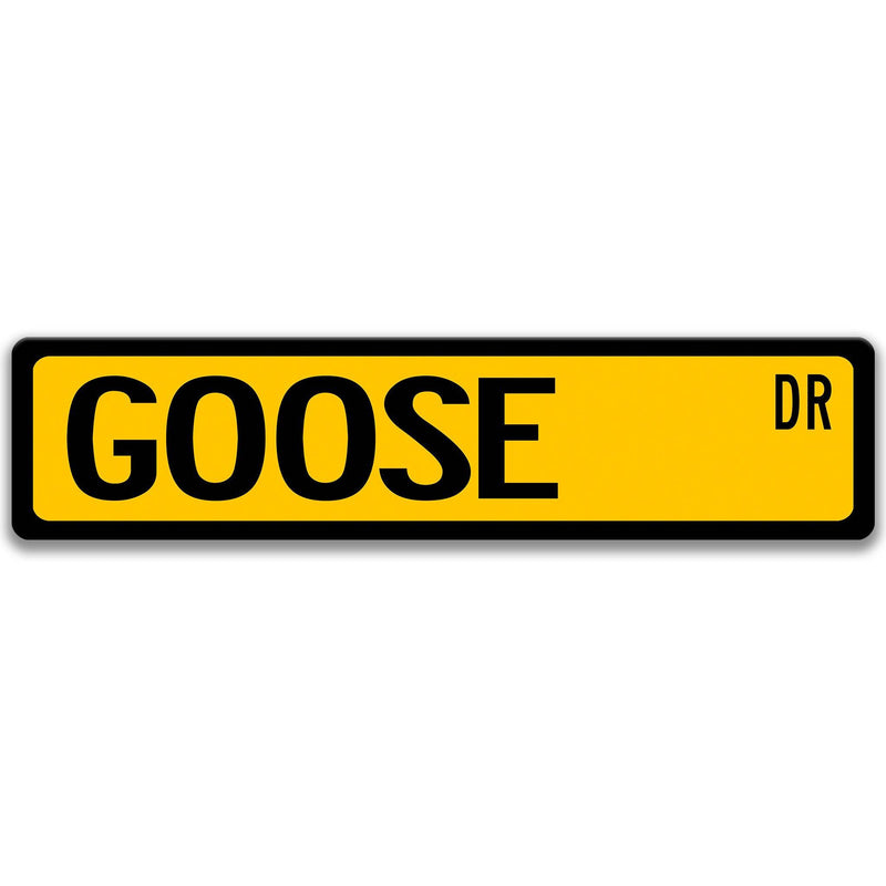 Goose Metal Street Sign - Designs by Linda Nee