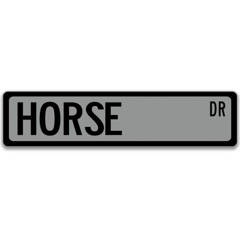 Horse Metal Street Sign - Designs by Linda Nee