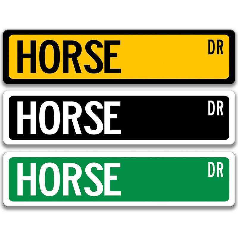 Horse Metal Street Sign - Designs by Linda Nee