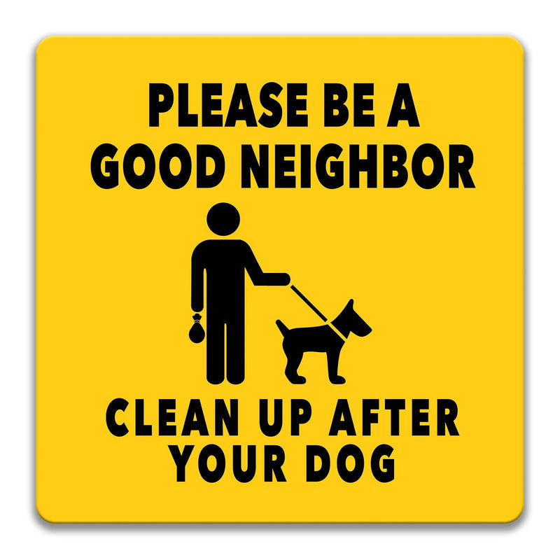 Please Be a Good Neighbor Clean Up After Your Dog Sign, Dog Poop Sign - Designs by Linda Nee