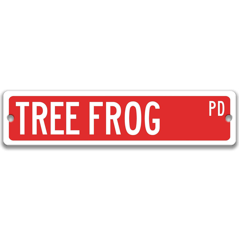 Tree Frog Metal Street Sign - Designs by Linda Nee