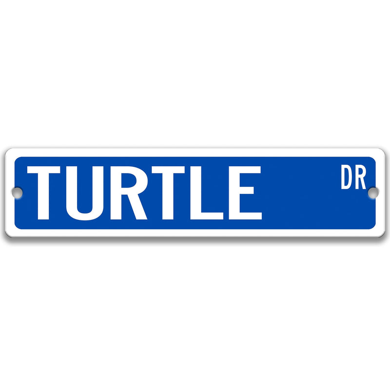 Turtle Metal Street Sign - Designs by Linda Nee