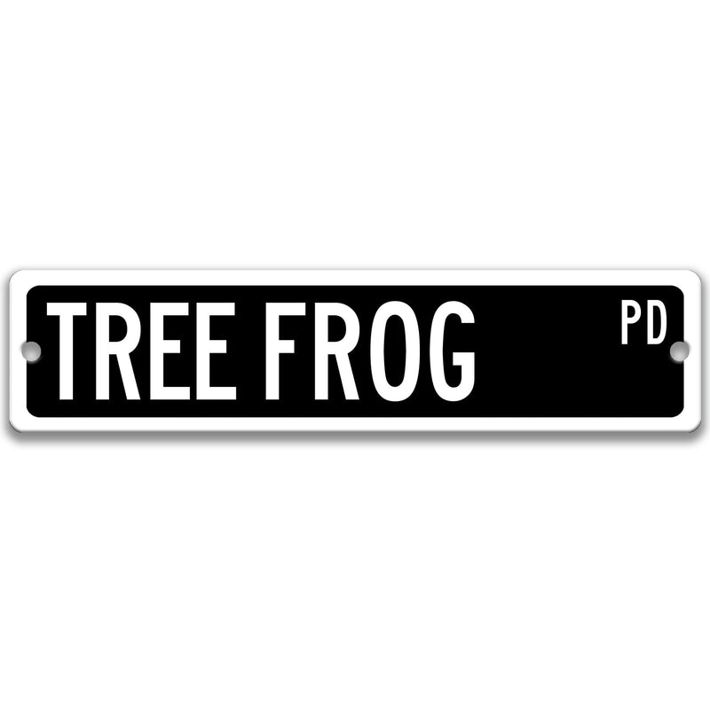 Tree Frog Metal Street Sign - Designs by Linda Nee