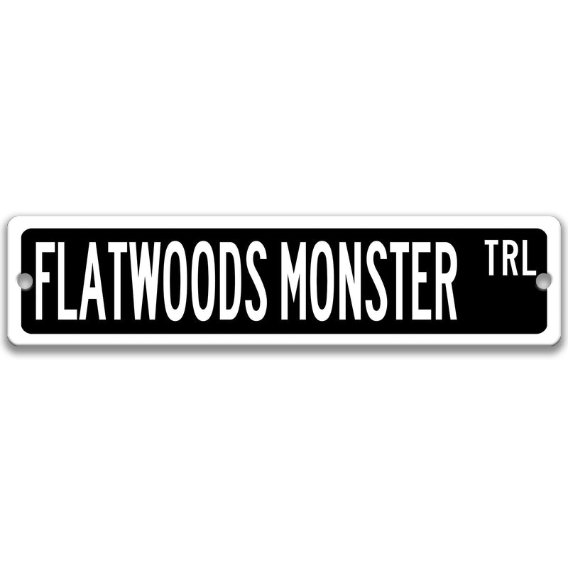 Flatwoods Monster Metal Street Sign - Designs by Linda Nee