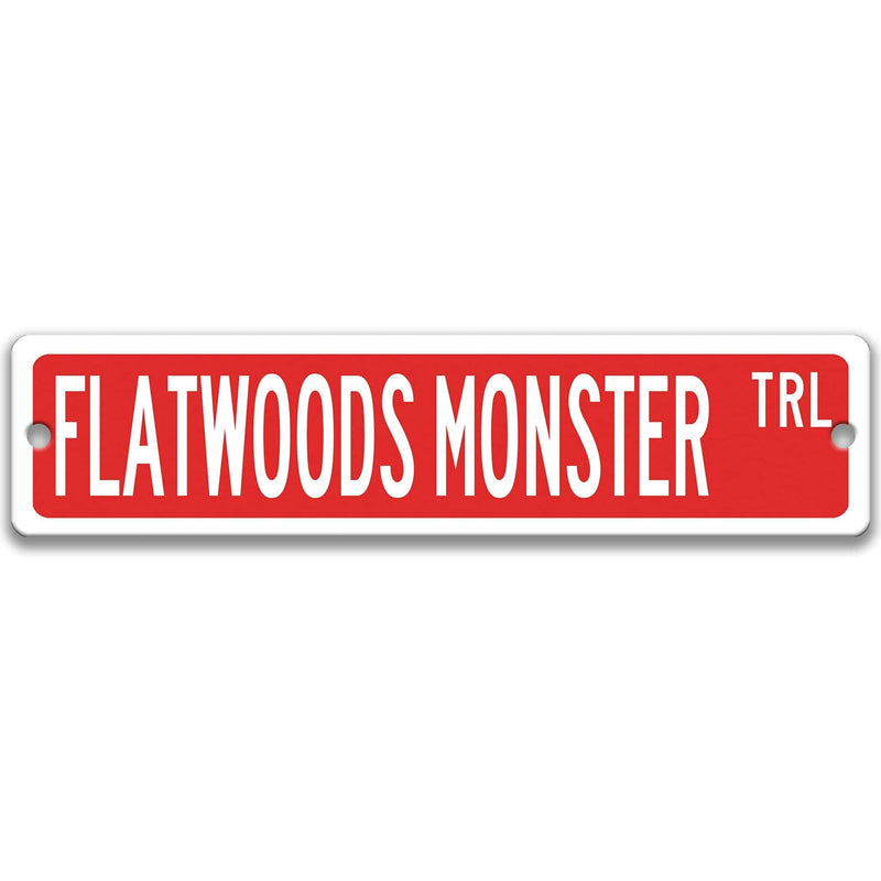 Flatwoods Monster Metal Street Sign - Designs by Linda Nee