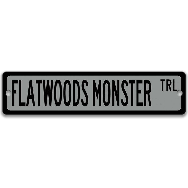 Flatwoods Monster Metal Street Sign - Designs by Linda Nee