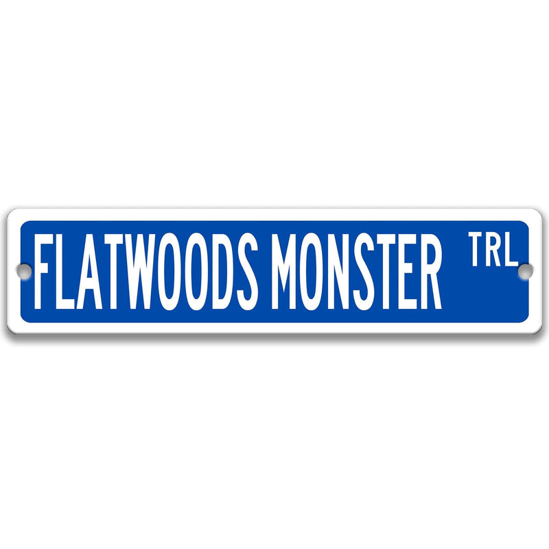 Flatwoods Monster Metal Street Sign - Designs by Linda Nee