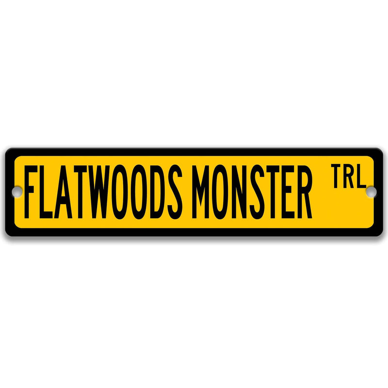 Flatwoods Monster Metal Street Sign - Designs by Linda Nee