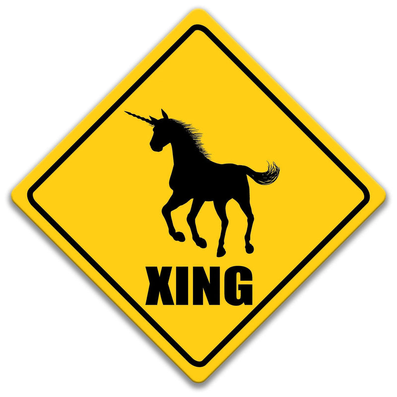 Unicorn XING Caution Sign - Designs by Linda Nee