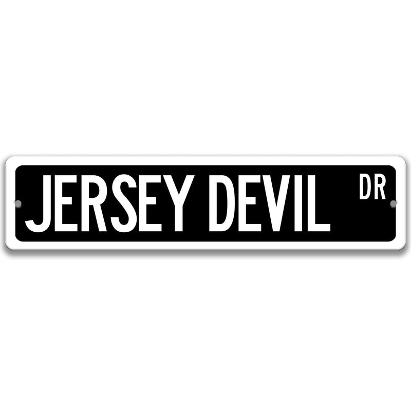 Jersey Devil Metal Street Sign - Designs by Linda Nee