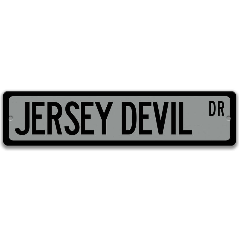 Jersey Devil Metal Street Sign - Designs by Linda Nee