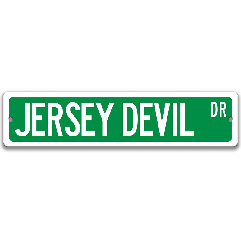 Jersey Devil Metal Street Sign - Designs by Linda Nee