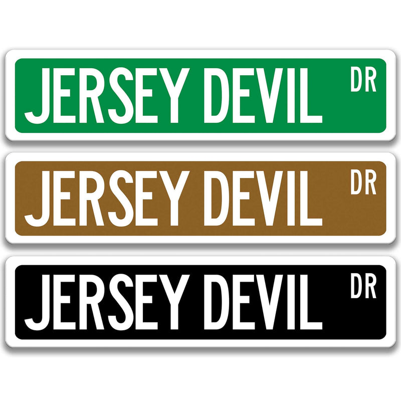 Jersey Devil Metal Street Sign - Designs by Linda Nee