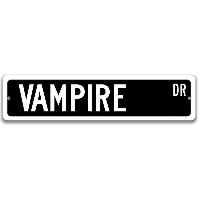 Vampire Metal Street Sign - Designs by Linda Nee