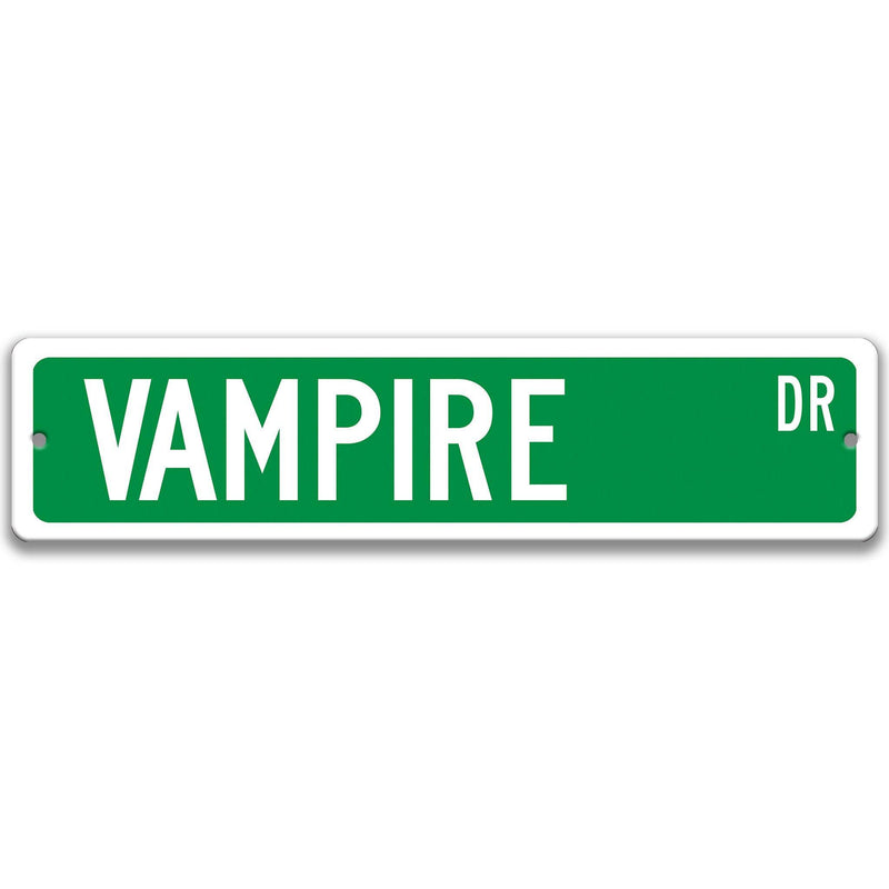 Vampire Metal Street Sign - Designs by Linda Nee