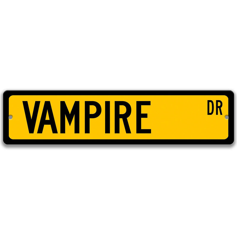 Vampire Metal Street Sign - Designs by Linda Nee