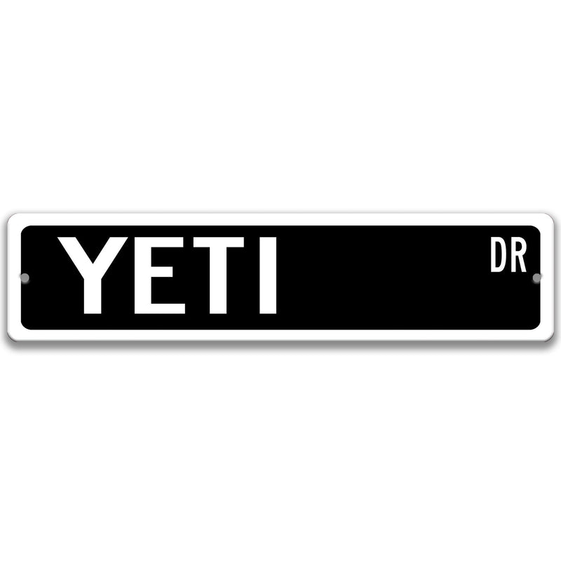 Yeti Metal Street Sign - Designs by Linda Nee