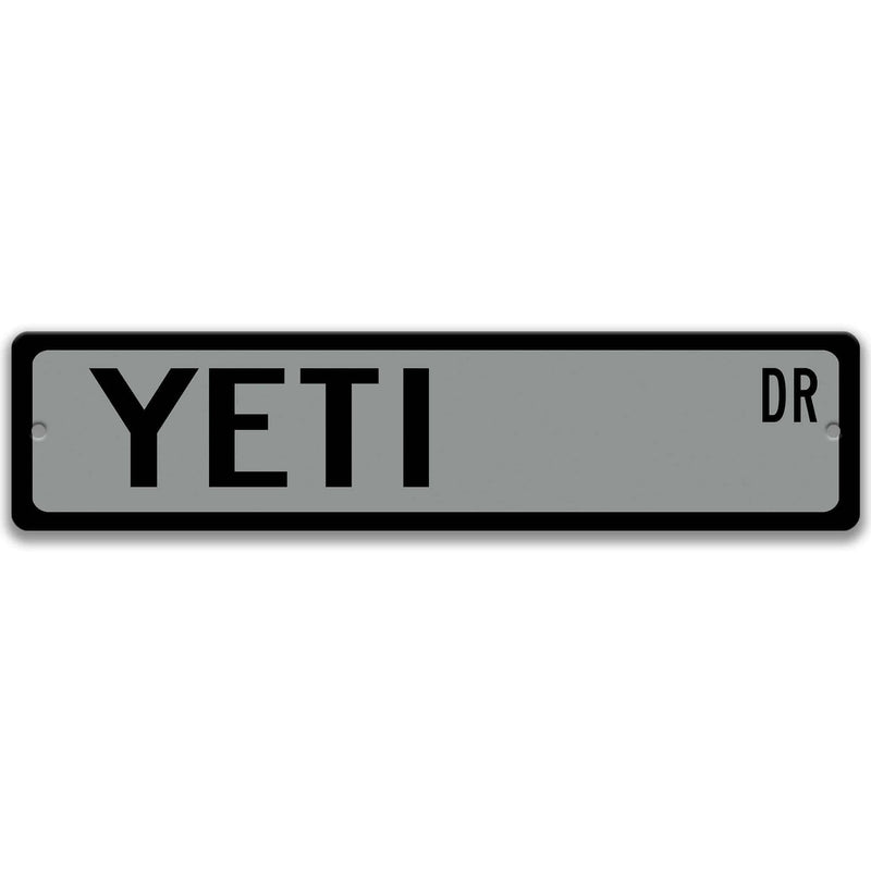 Yeti Metal Street Sign - Designs by Linda Nee