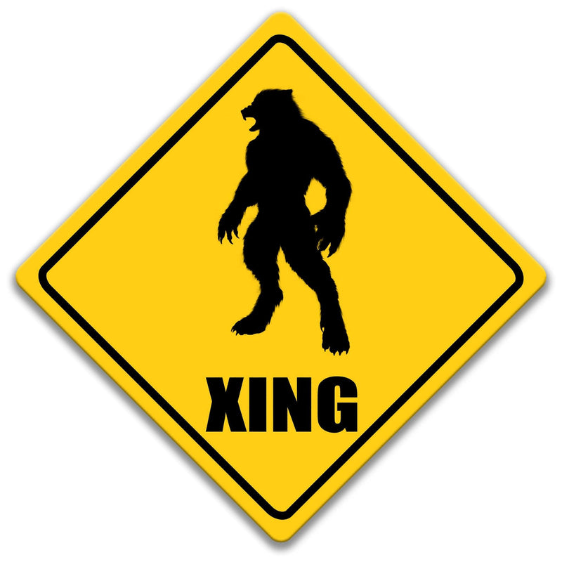 Michigan Dogman XING Caution Sign - Designs by Linda Nee