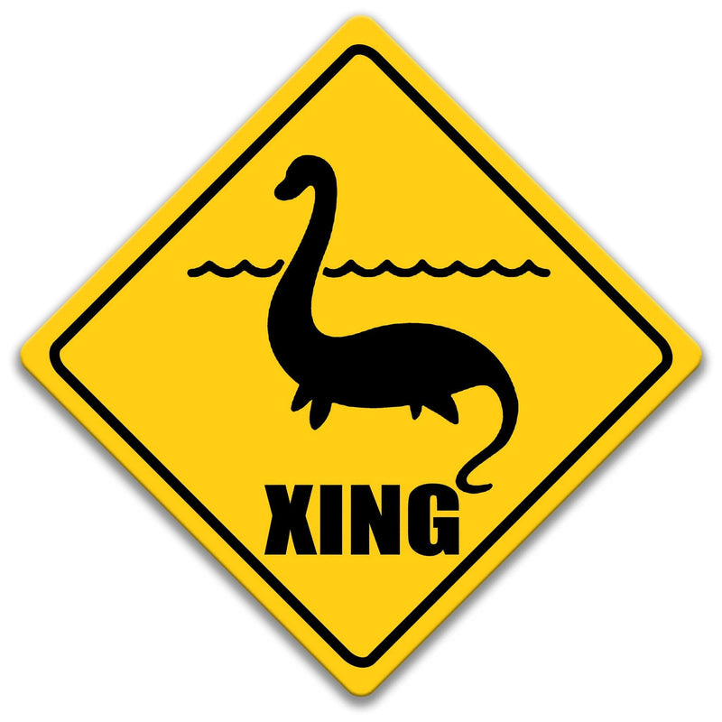 Loch Ness Monster XING Caution Sign - Designs by Linda Nee