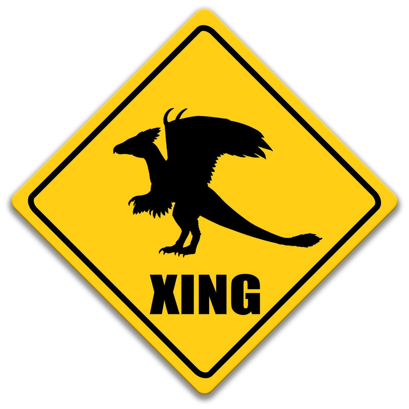 Snallygaster XING Caution Sign - Designs by Linda Nee