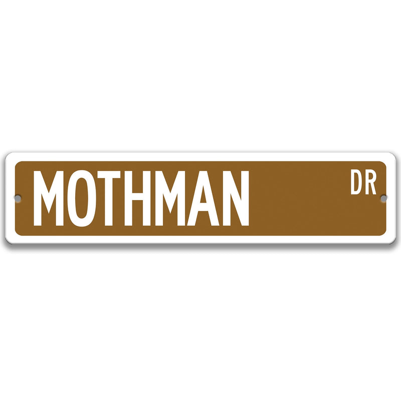 Mothman Metal Street Sign - Designs by Linda Nee