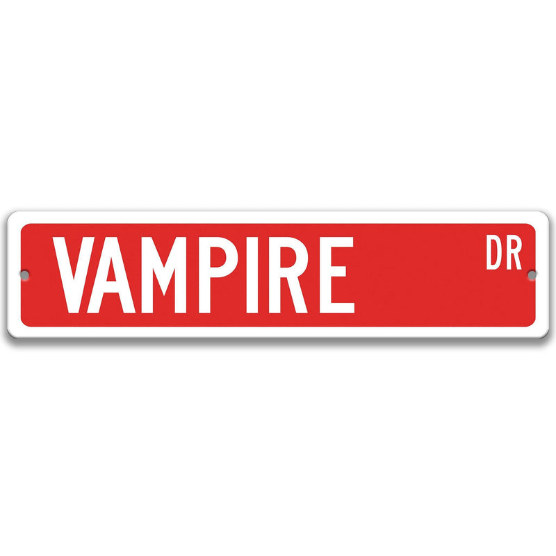 Vampire Metal Street Sign - Designs by Linda Nee