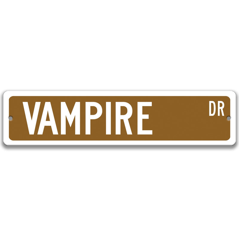 Vampire Metal Street Sign - Designs by Linda Nee