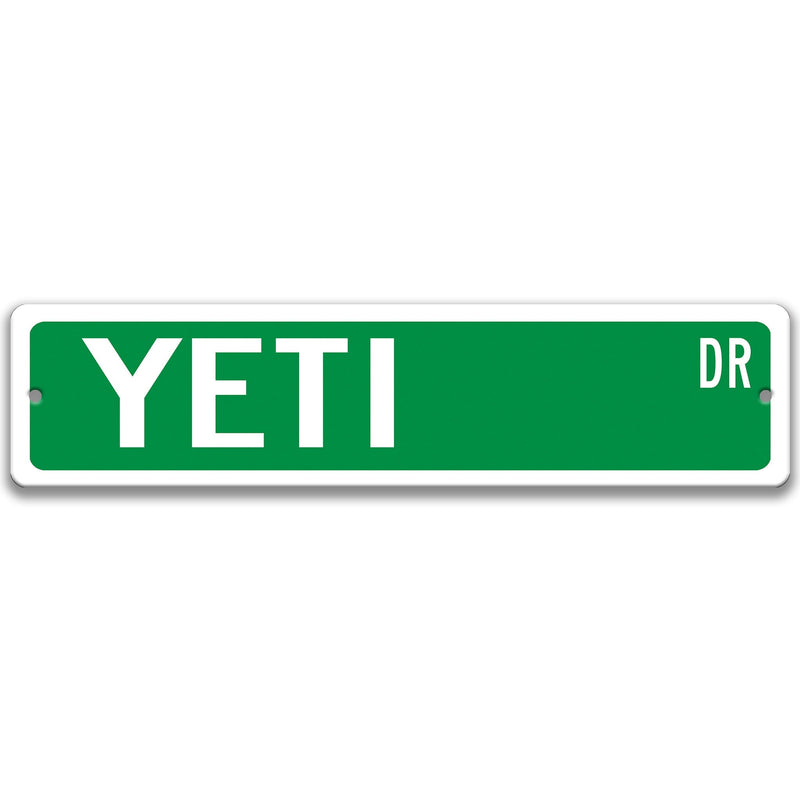 Yeti Metal Street Sign - Designs by Linda Nee