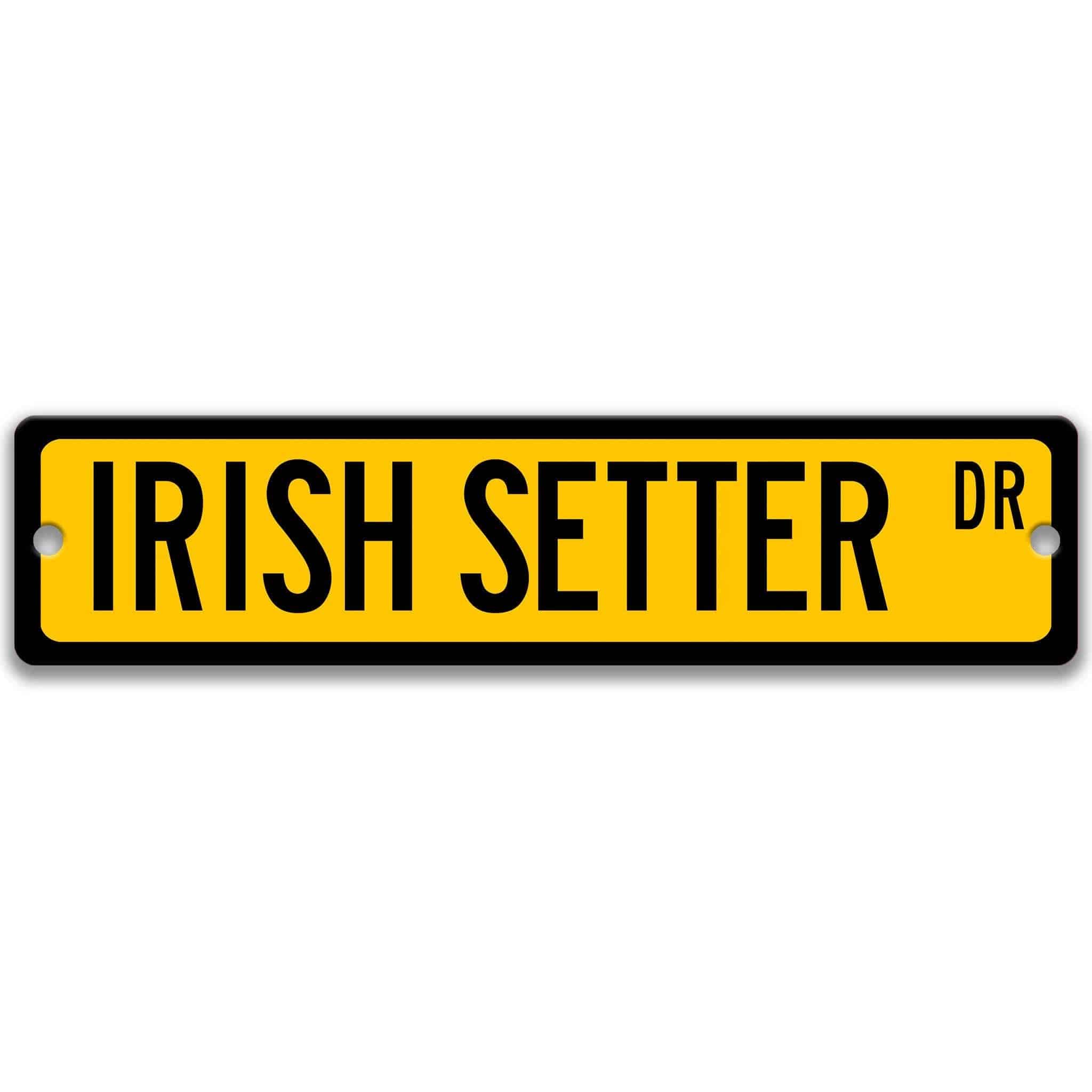 Irish Setter Dog Metal Street Sign