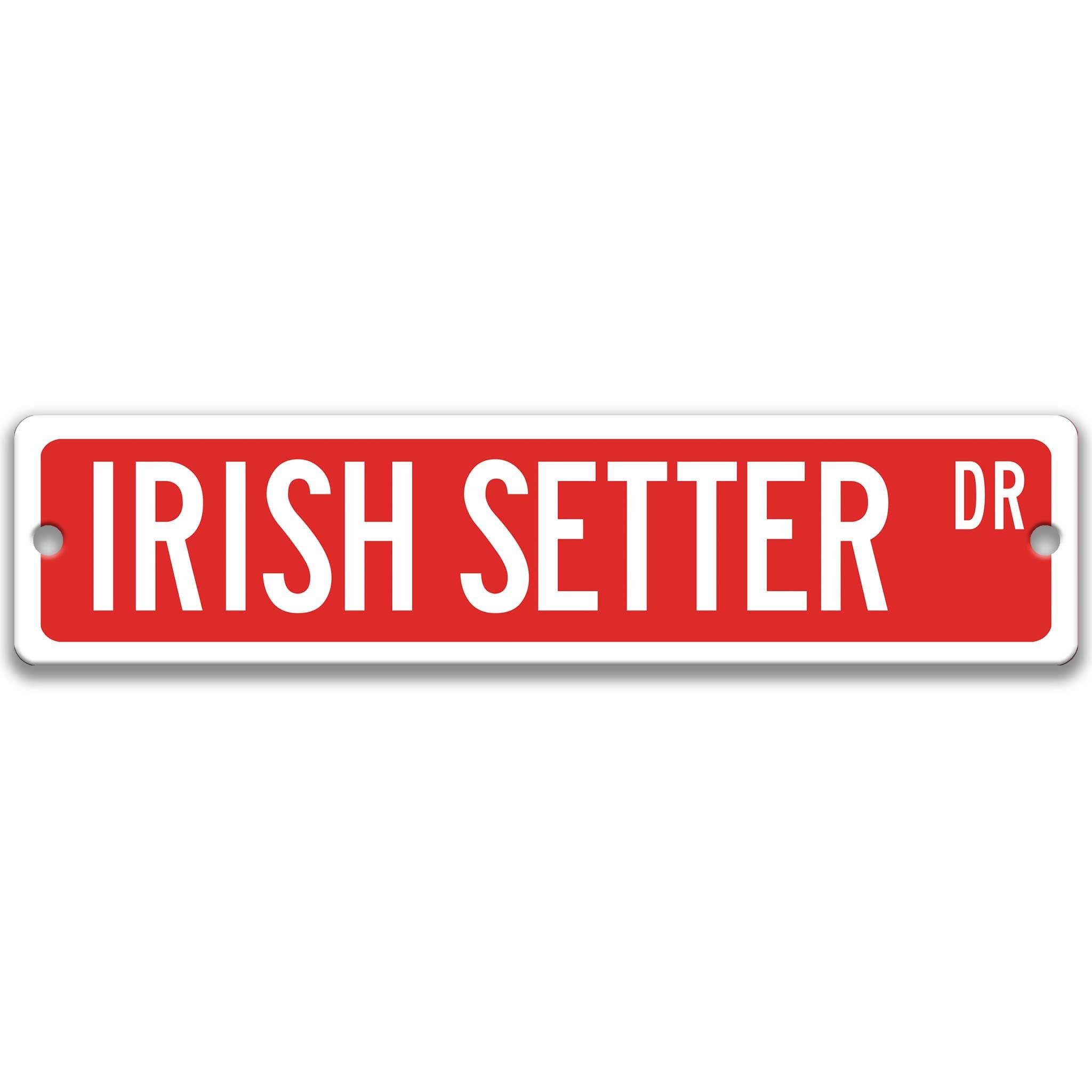 Irish Setter Dog Metal Street Sign