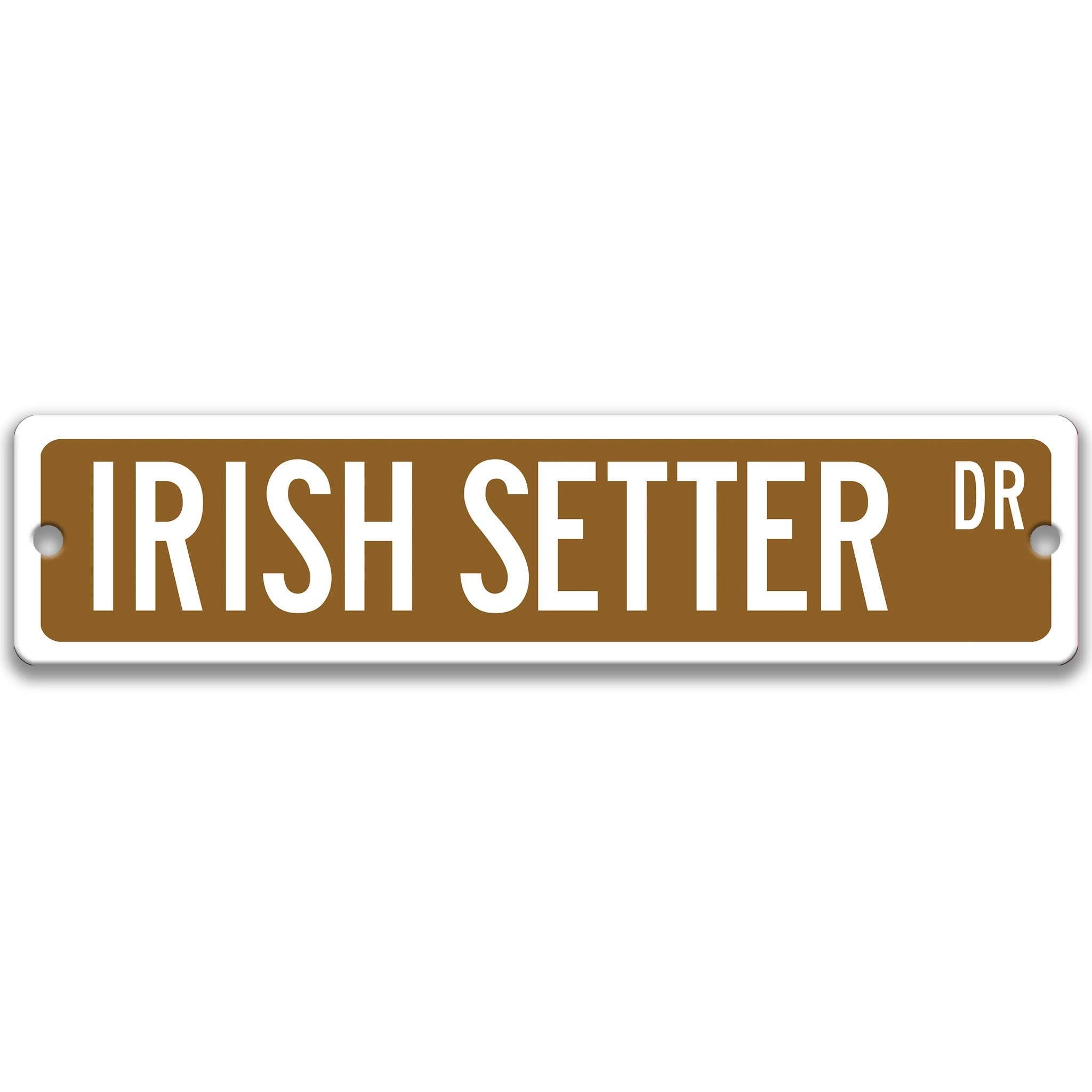 Irish Setter Dog Metal Street Sign