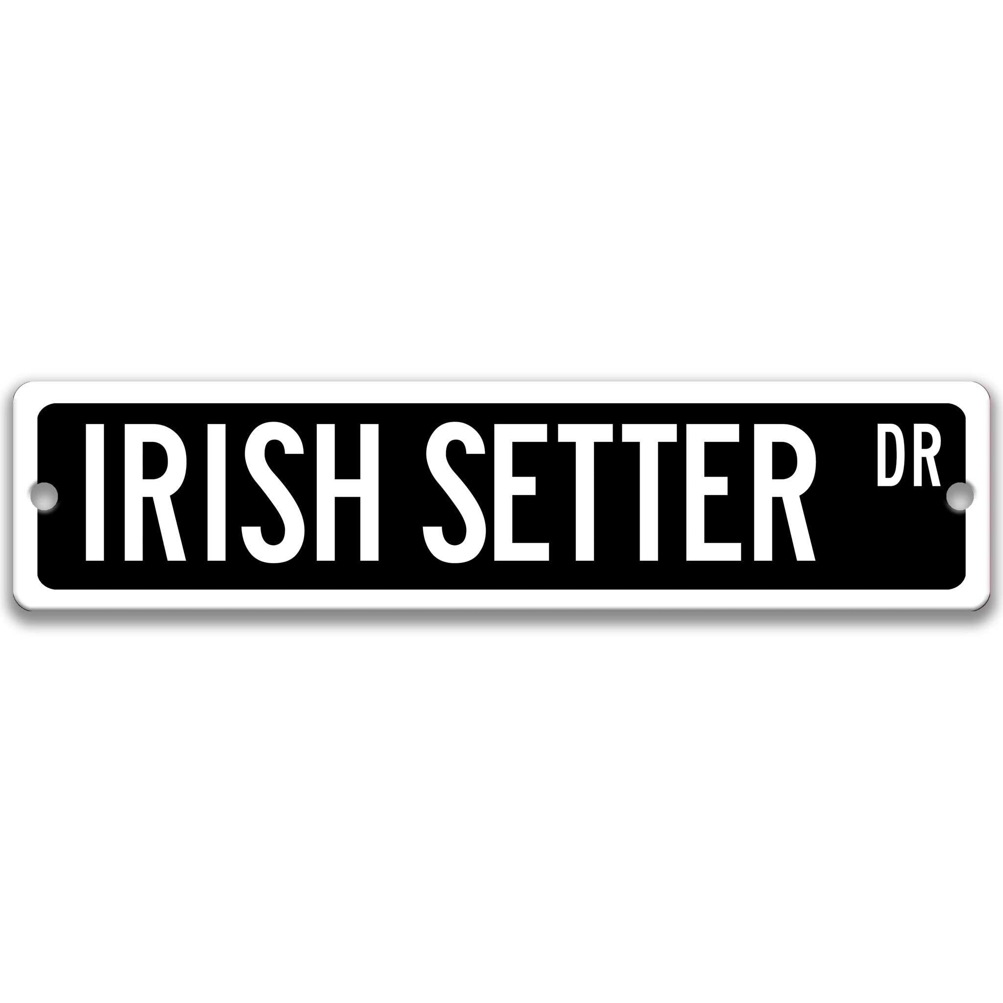 Irish Setter Dog Metal Street Sign