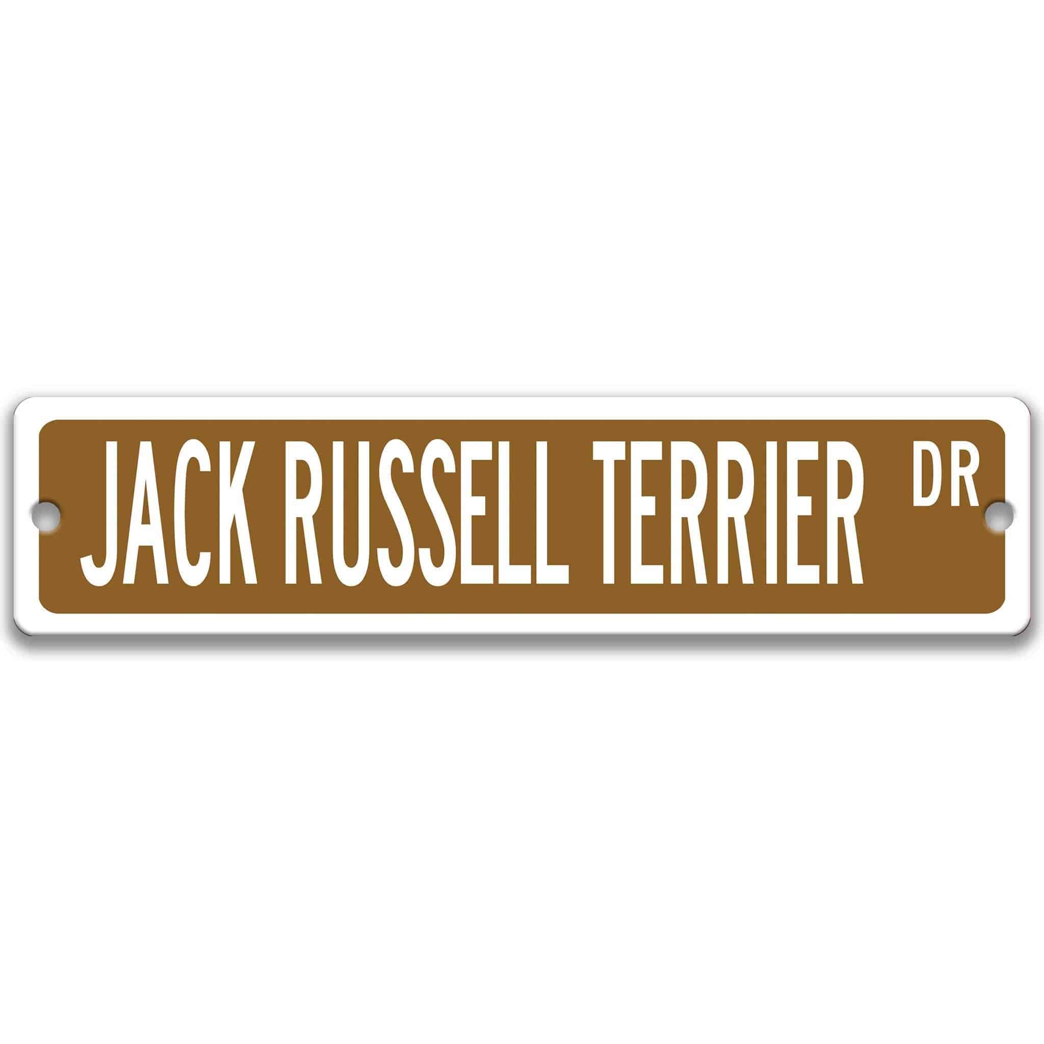 Jack Russell Terrier Dog Metal Street Sign